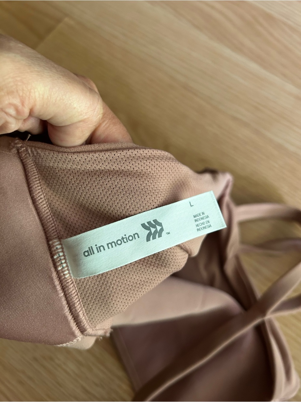 All in Motion Light Brown Light Support Sports Bra Large - Picture 2 of 5